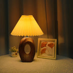 Japanese Style USB LED Table Lamp with Pleated Shade – Elegant Bedside or Desk Lamp for Small Spaces 9