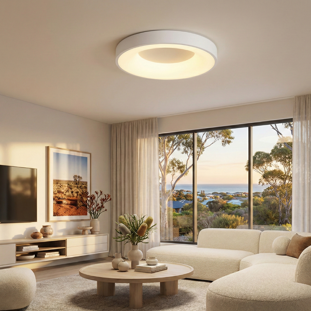 Modern LED Flush Mount Ceiling Light Fixture – Colorful Minimalist Design 21