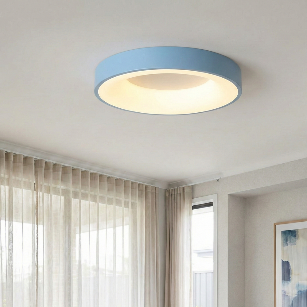 Modern LED Flush Mount Ceiling Light Fixture – Colorful Minimalist Design 23