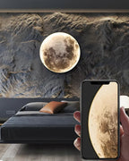 LED Moon Wall Light - 12-Inch Celestial Decor for Soothing Ambiance and Easy Installation 1