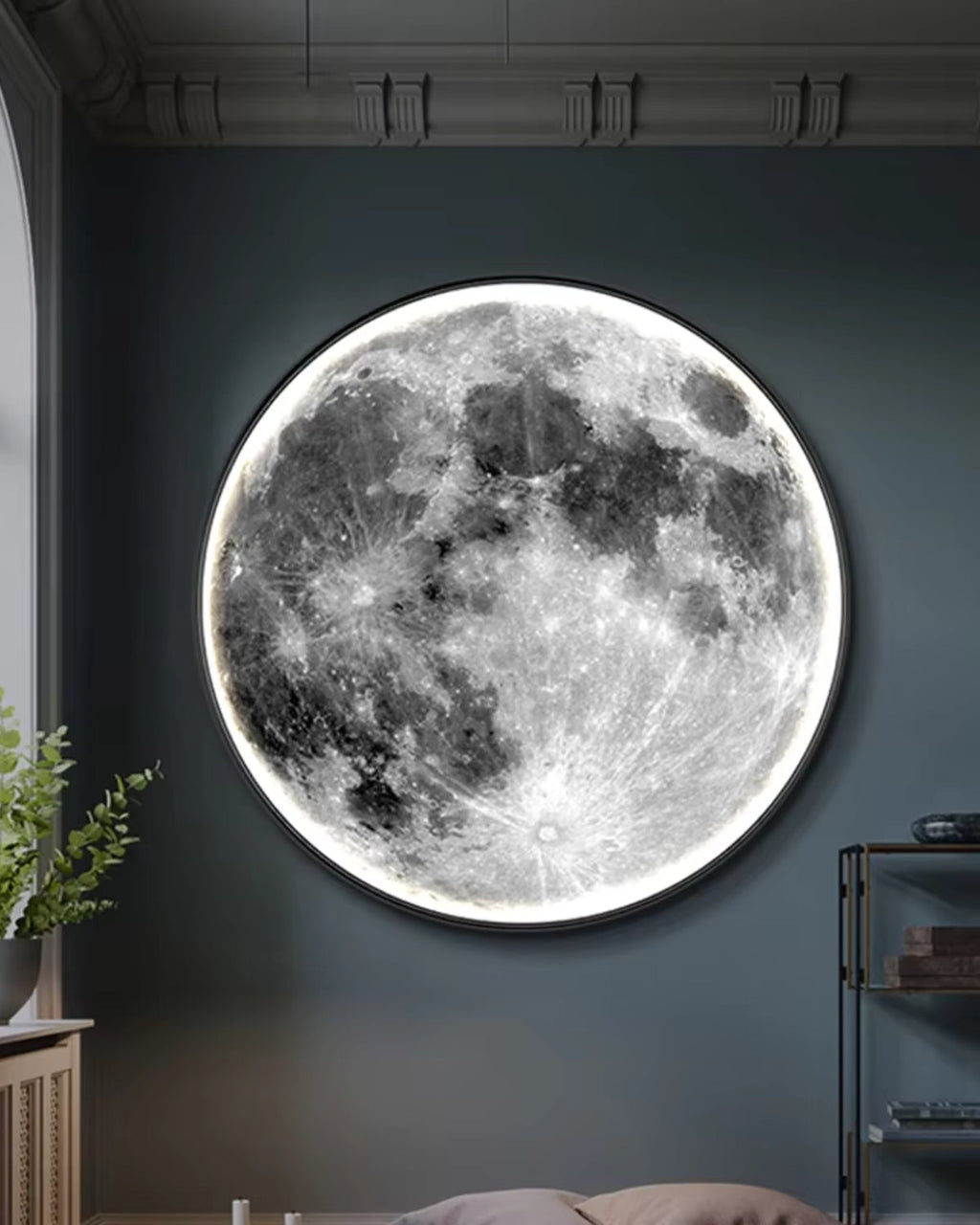 LED Moon Wall Light - 12-Inch Celestial Decor for Soothing Ambiance and Easy Installation 2