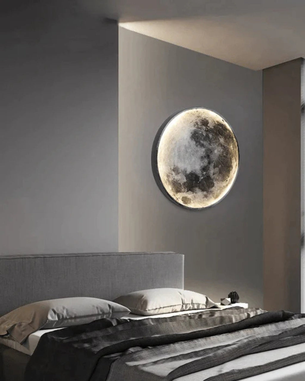 LED Moon Wall Light - 12-Inch Celestial Decor for Soothing Ambiance and Easy Installation 7
