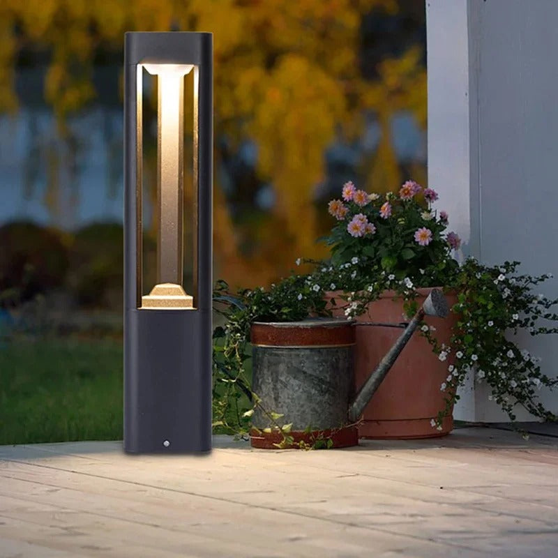 LED Outdoor Bollard Light – Waterproof Black Aluminum Garden Light for Pathways and Patios 4
