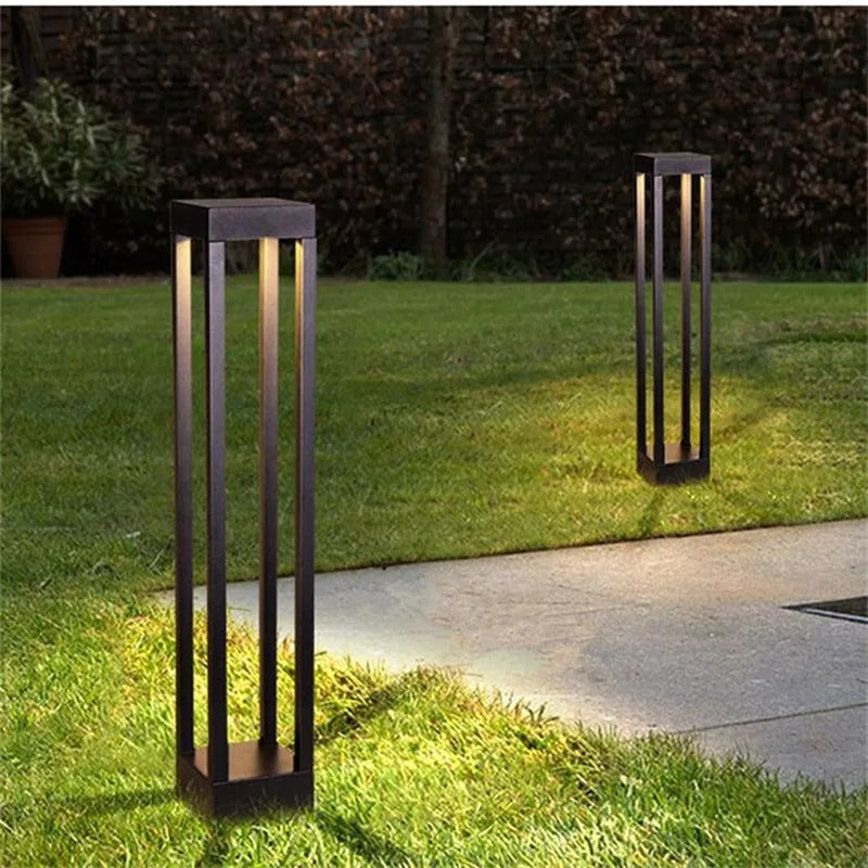 LED Outdoor Wall Lamp - IP65 Waterproof Black Die-Cast Aluminum Garden Lights with 1200 Lumens Brightness 0