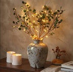LED String Lights - Olive Leaf Greenery Warm White Decor 1