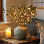 LED String Lights - Olive Leaf Greenery Warm White Decor 5