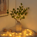 LED String Lights - Olive Leaf Greenery Warm White Decor 8