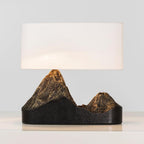 Landscape Table Lamp Resin Finish Unique Design Indoor Use 0