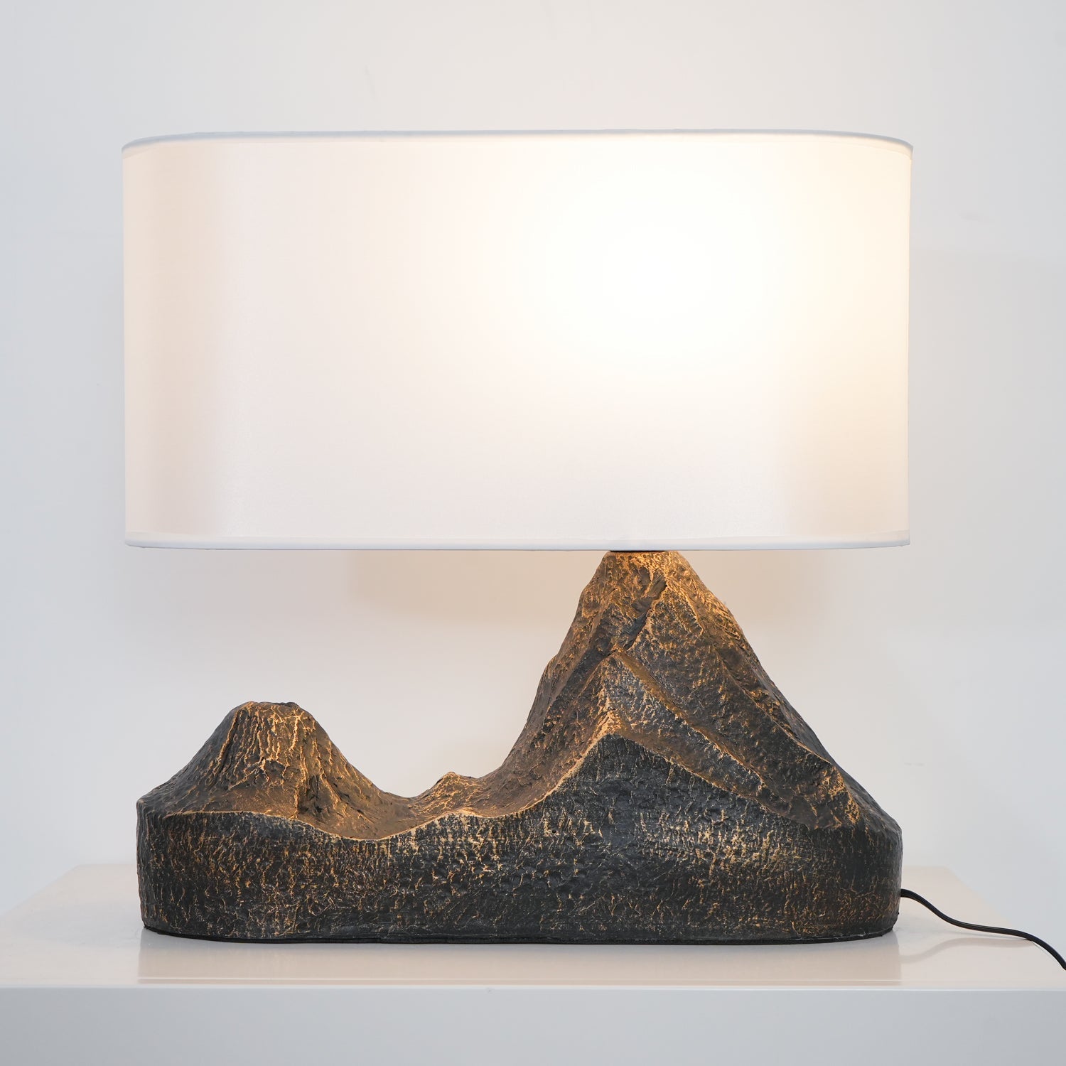 Landscape Table Lamp Resin Finish Unique Design Indoor Use 6