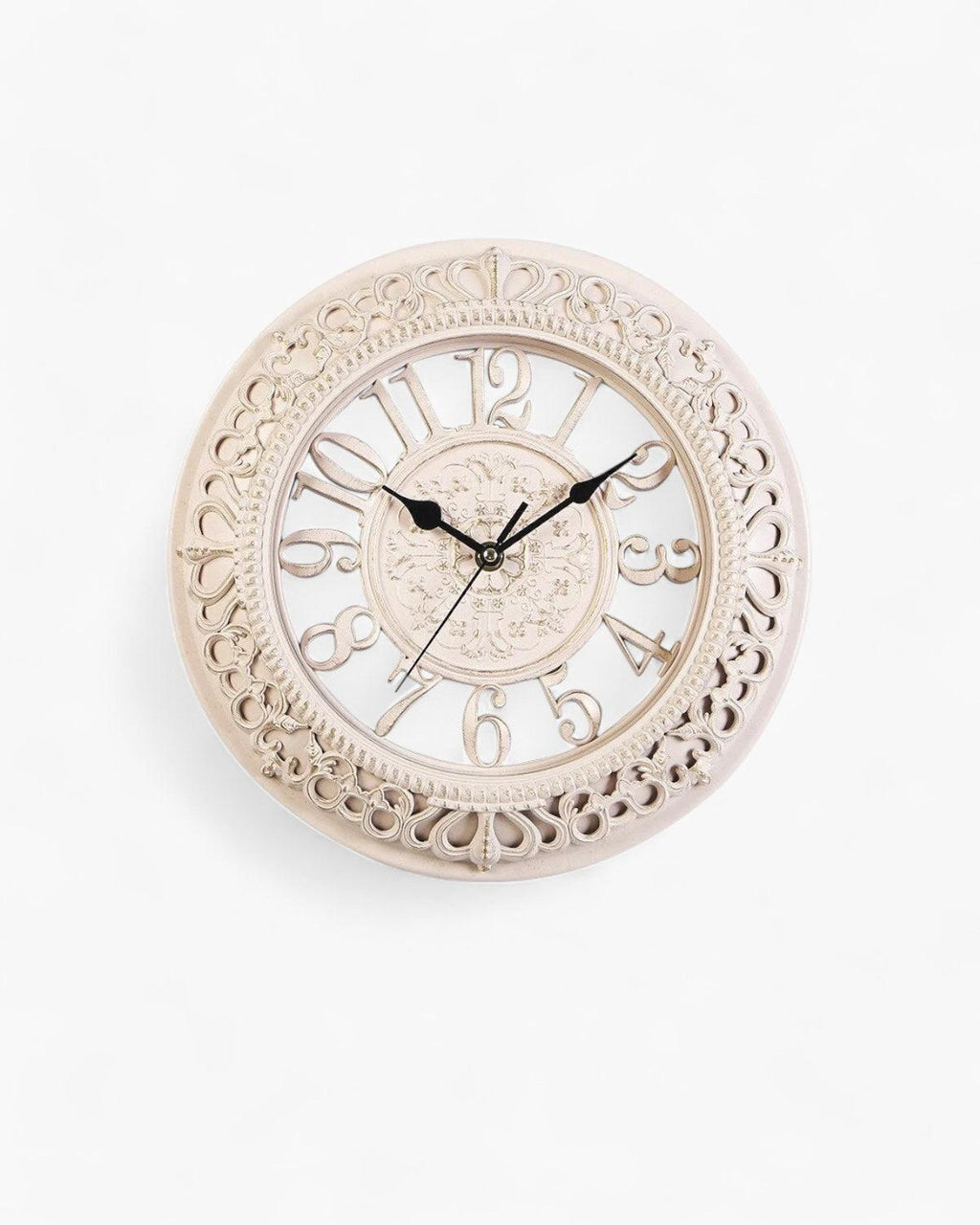 Large Baroque Wall Clock Decor with Roman Numerals – 12 Inch Antique Gold Design 0