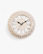 Large Baroque Wall Clock Decor with Roman Numerals – 12 Inch Antique Gold Design 0