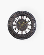 Large Baroque Wall Clock Decor with Roman Numerals – 12 Inch Antique Gold Design 1