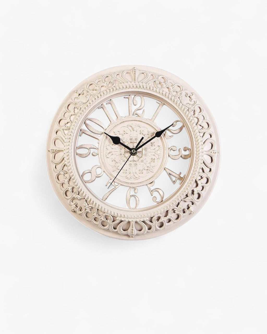 Large Baroque Wall Clock Decor with Roman Numerals – 24 Inch Antique Gold Design 0