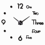 Large DIY Wall Clock Kit with Foam Numbers and Template - 90cm Diameter Home Decor 0