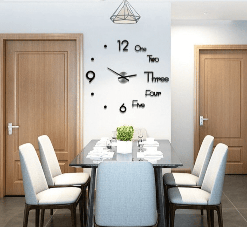Large DIY Wall Clock Kit with Foam Numbers and Template - 90cm Diameter Home Decor 2