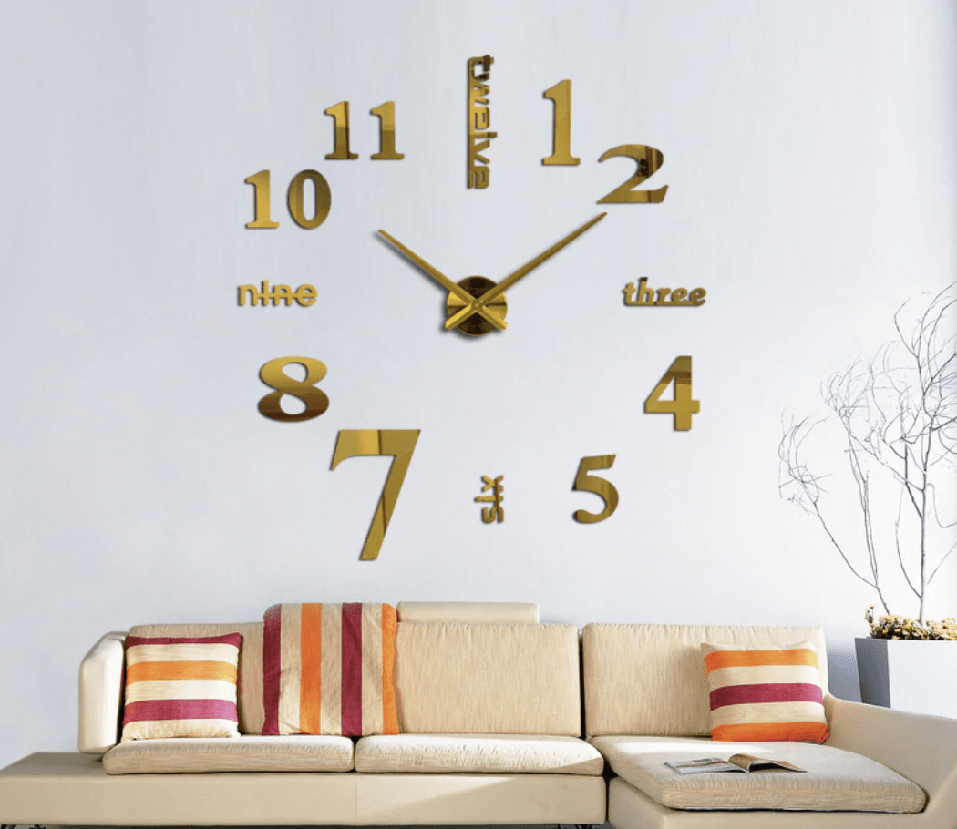 Large DIY Wall Clock with Customizable Foam Numbers – Modern Wall Clock Decor 90cm 3