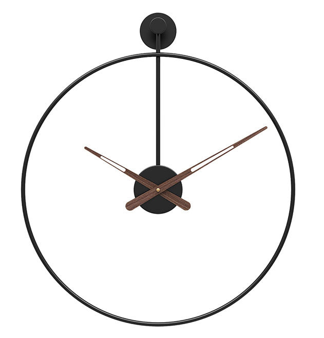 Large Modern Wall Clock 50cm – Elegant Black and Gold Wall Clock Decor 0