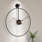 Large Modern Wall Clock 50cm – Elegant Black and Gold Wall Clock Decor 2