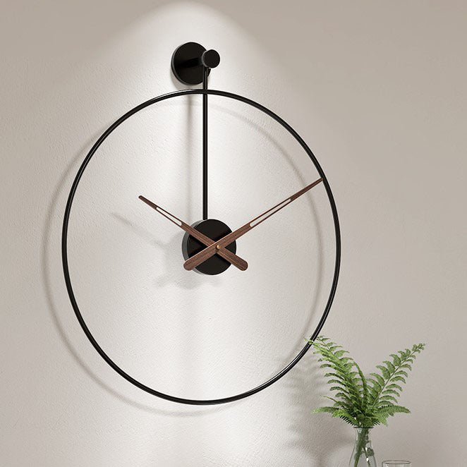 Large Modern Wall Clock 50cm – Elegant Black and Gold Wall Clock Decor 2