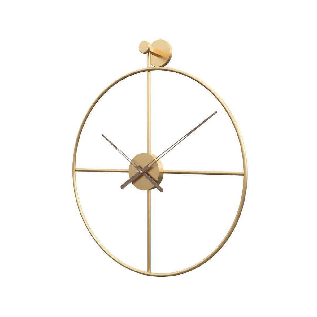Large Modern Wall Clock – Oversized Black Design with Brushed Bronze Hands 2