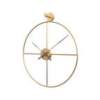 Large Modern Wall Clock – Oversized Black Design with Brushed Bronze Hands 2