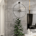 Large Modern Wall Clock – Oversized Black Design with Brushed Bronze Hands 3