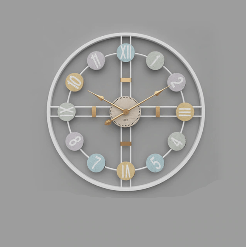 Large Modern Wall Clock in Black, Gold and White - Stylish Wall Clock Decor 1