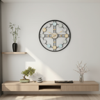 Large Modern Wall Clock in Black, Gold and White - Stylish Wall Clock Decor 2