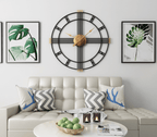Large Modern Wall Clock with Abstract Design – Black 50cm and 80cm Options 0