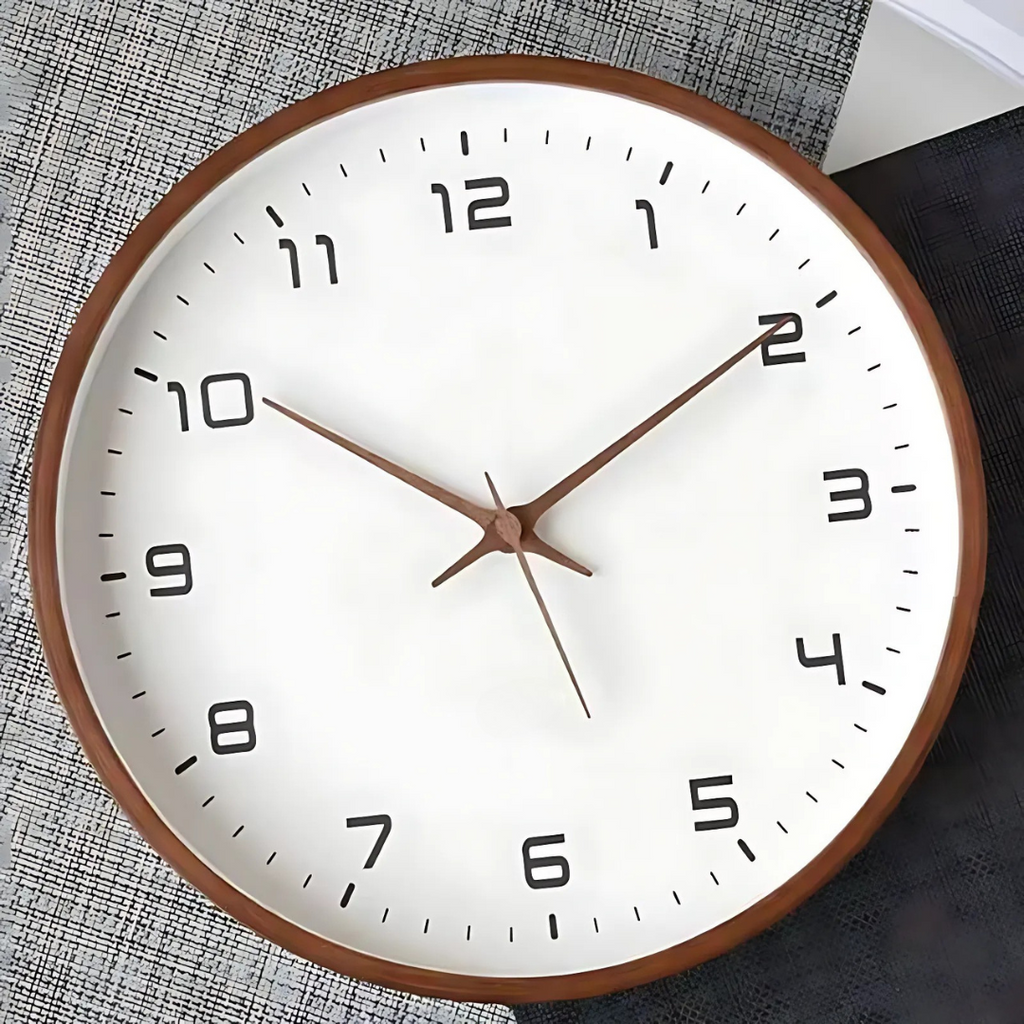 Large Modern Wooden Wall Clock – Stylish Minimalist Home Decor with Silent Movement 0