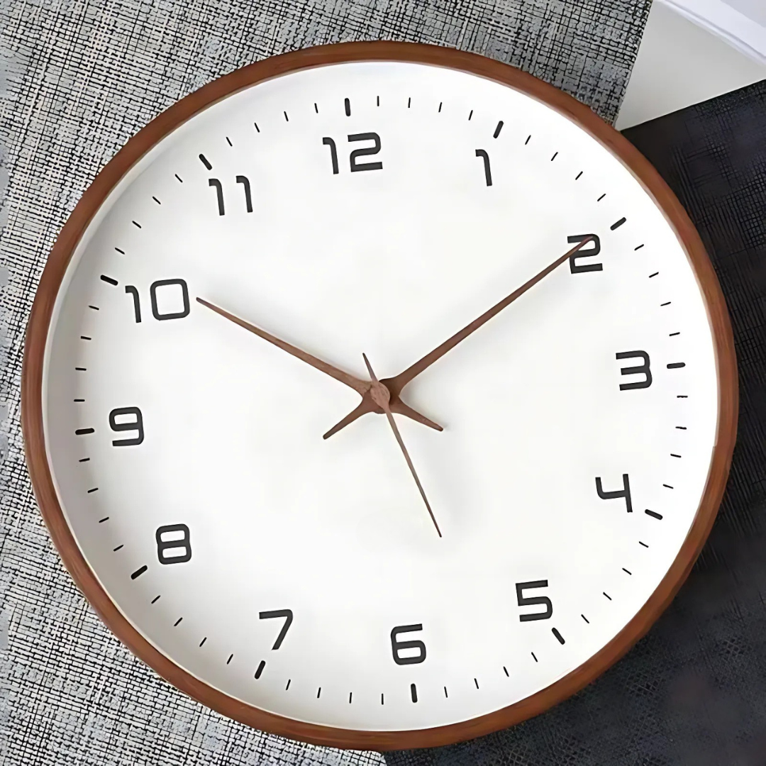 Large Modern Wooden Wall Clock – Stylish Minimalist Home Decor with Silent Movement 0