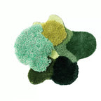 Lawn Moss Washable Area Rug – Soft Green Polyester Living Room and Bedroom Decor, 50x50cm 7