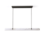 Linear Chandelier Dimmable Brass Alabaster Adjustable Height 9