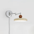 Lola Plug-in Wall Light, Round Disk Design, Integrated LED, Indoor Sconce 0