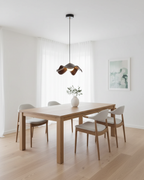 Lotus Leaf Pendant Light, Adjustable Kitchen Pendant Lighting – Wood Finish 6