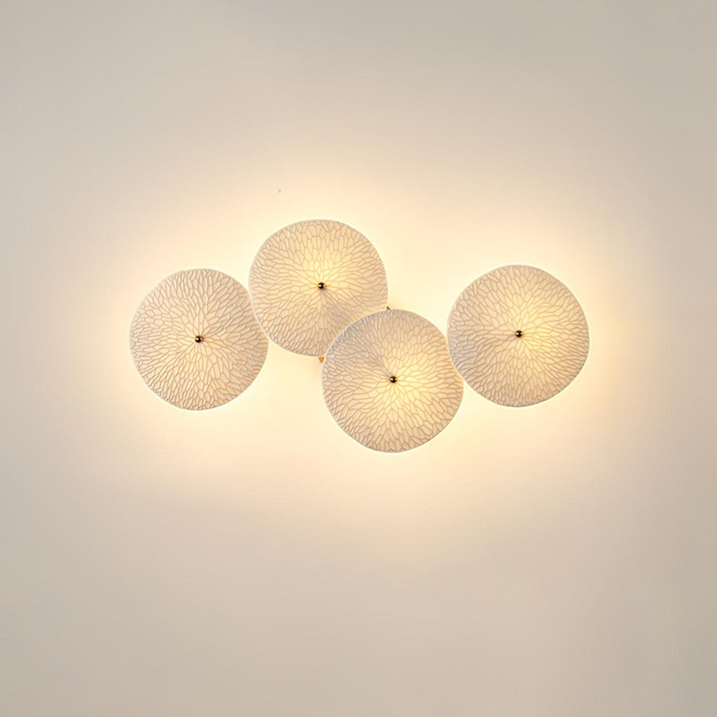 Lotus Petal Wall Light with Ceramic Petals and Metal Frame – Elegant Indoor Sconce 0