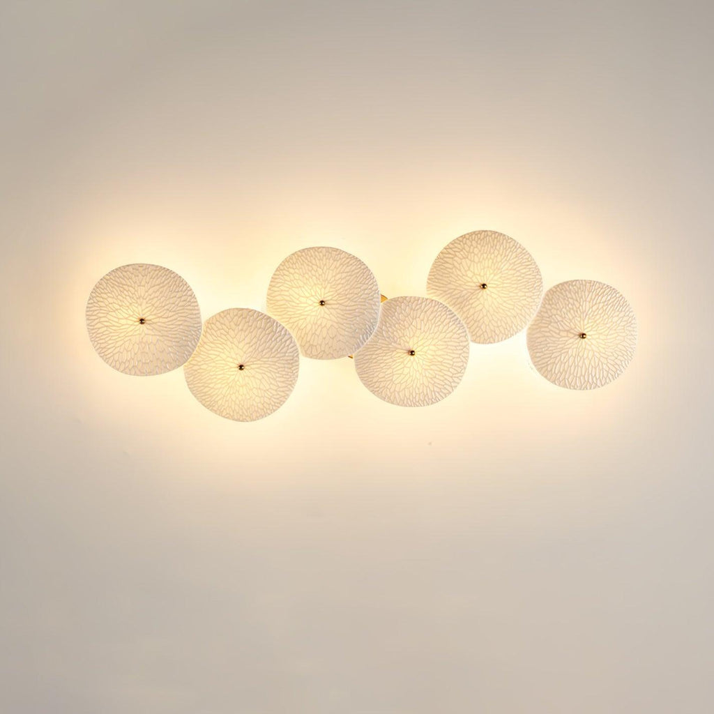 Lotus Petal Wall Light with Ceramic Petals and Metal Frame – Elegant Indoor Sconce 12