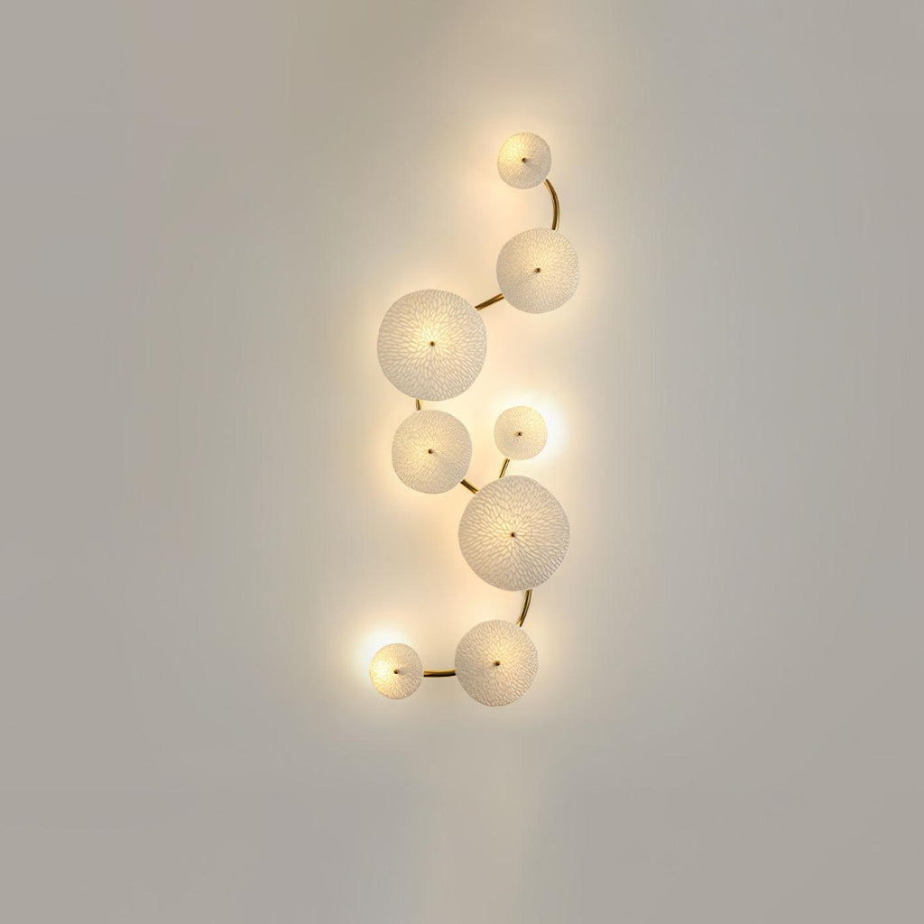 Lotus Petal Wall Light with Ceramic Petals and Metal Frame – Elegant Indoor Sconce 13