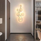 Lotus Petal Wall Light with Ceramic Petals and Metal Frame – Elegant Indoor Sconce 2