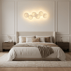 Lotus Petal Wall Light with Ceramic Petals and Metal Frame – Elegant Indoor Sconce 3