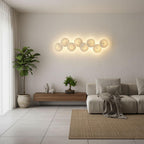 Lotus Petal Wall Light with Ceramic Petals and Metal Frame – Elegant Indoor Sconce 7