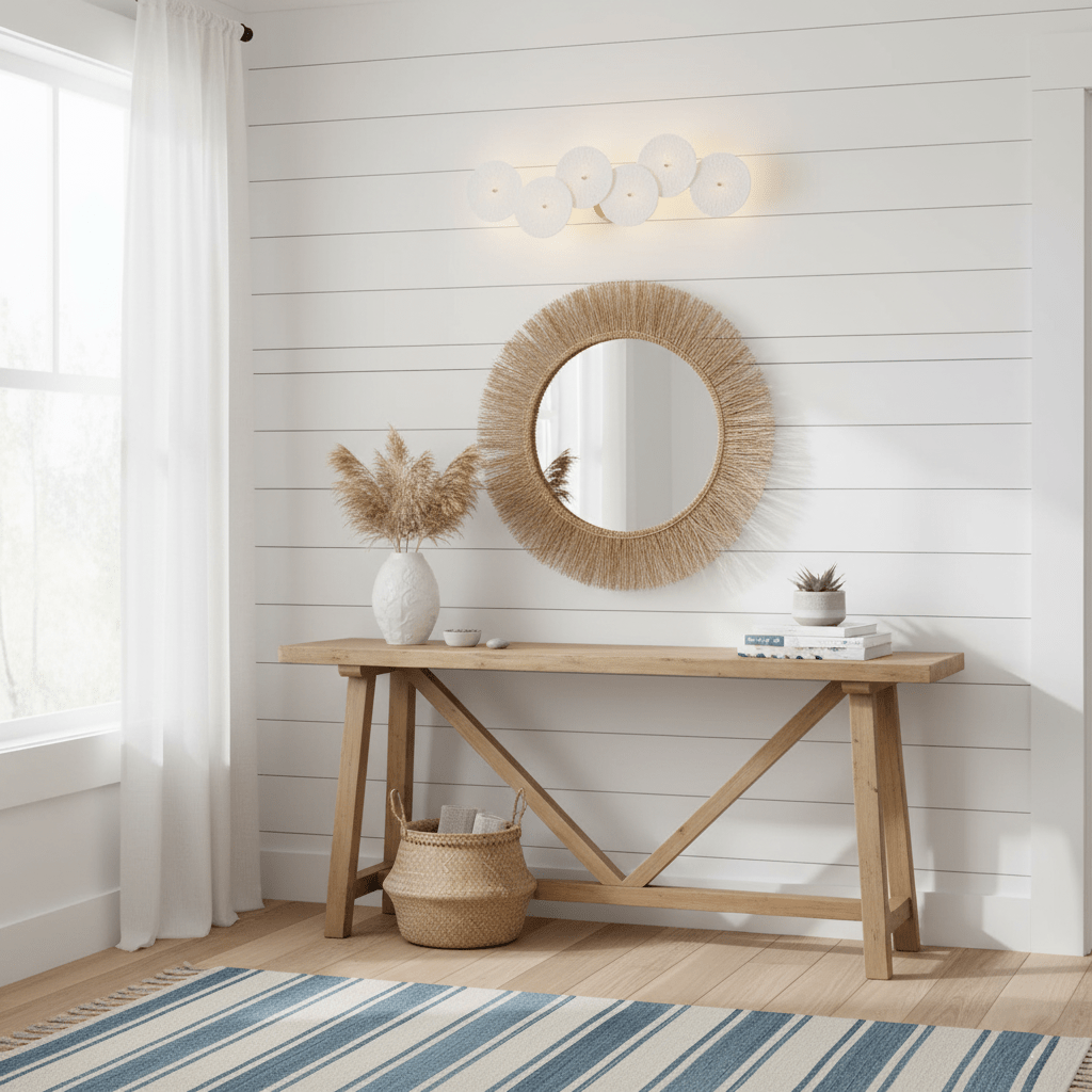 Lotus Petal Wall Light with Ceramic Petals and Metal Frame – Elegant Indoor Sconce 8