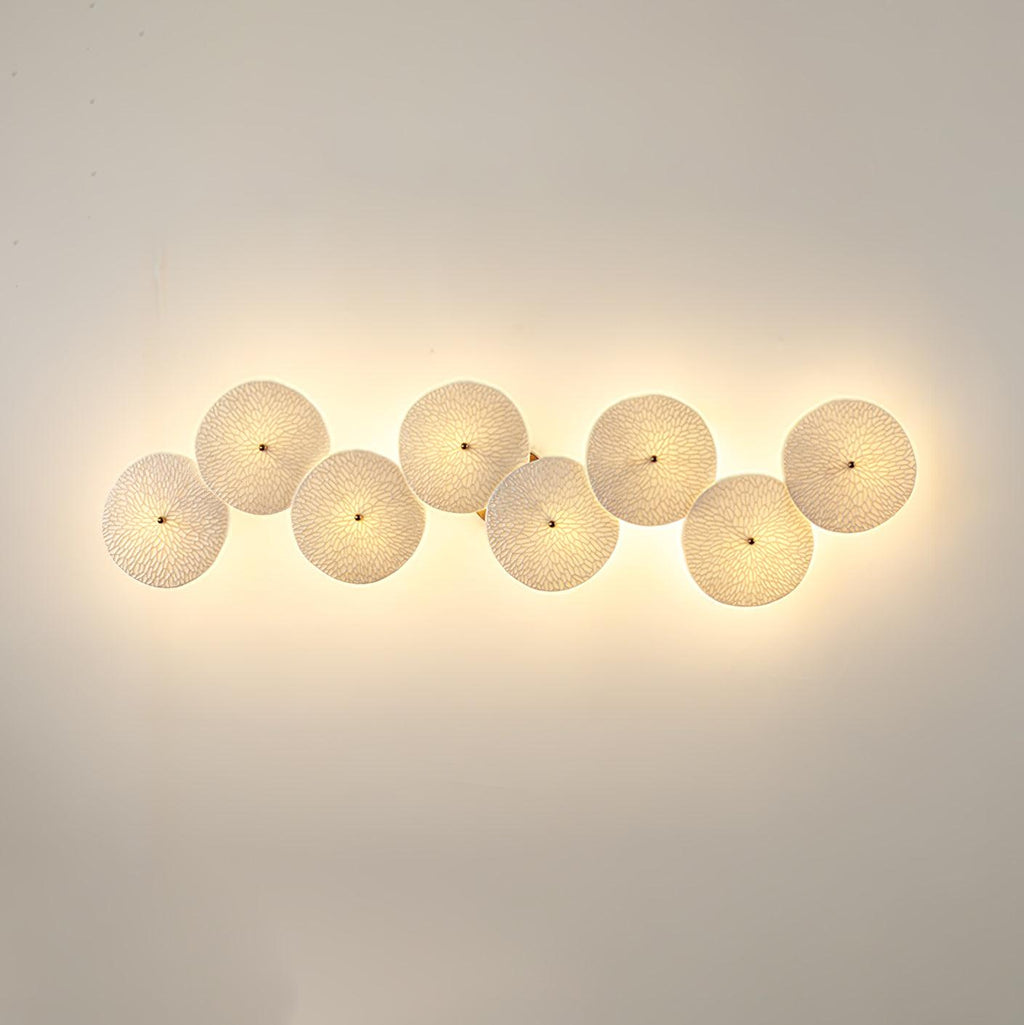 Lotus Petal Wall Light with Ceramic Petals and Metal Frame – Elegant Indoor Sconce 9
