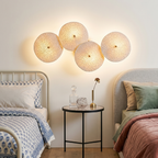 Lotus Petal Wall Light with Ceramic Petals and Metal Frame – Elegant Indoor Sconce 99