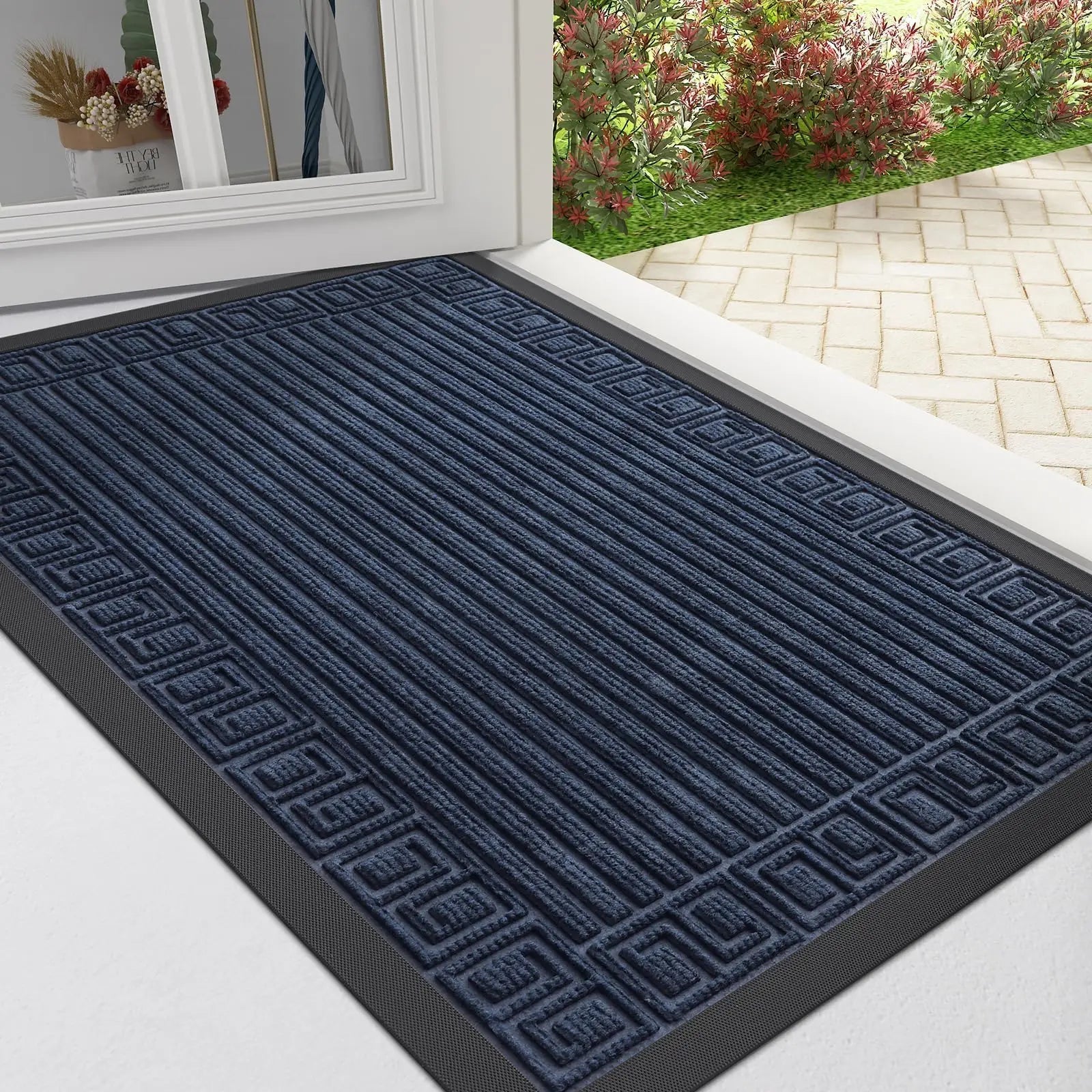 Low Profile Non-Slip Doormat – Dirt and Moisture Absorbing Outdoor Door Mat for Front Entrance 7