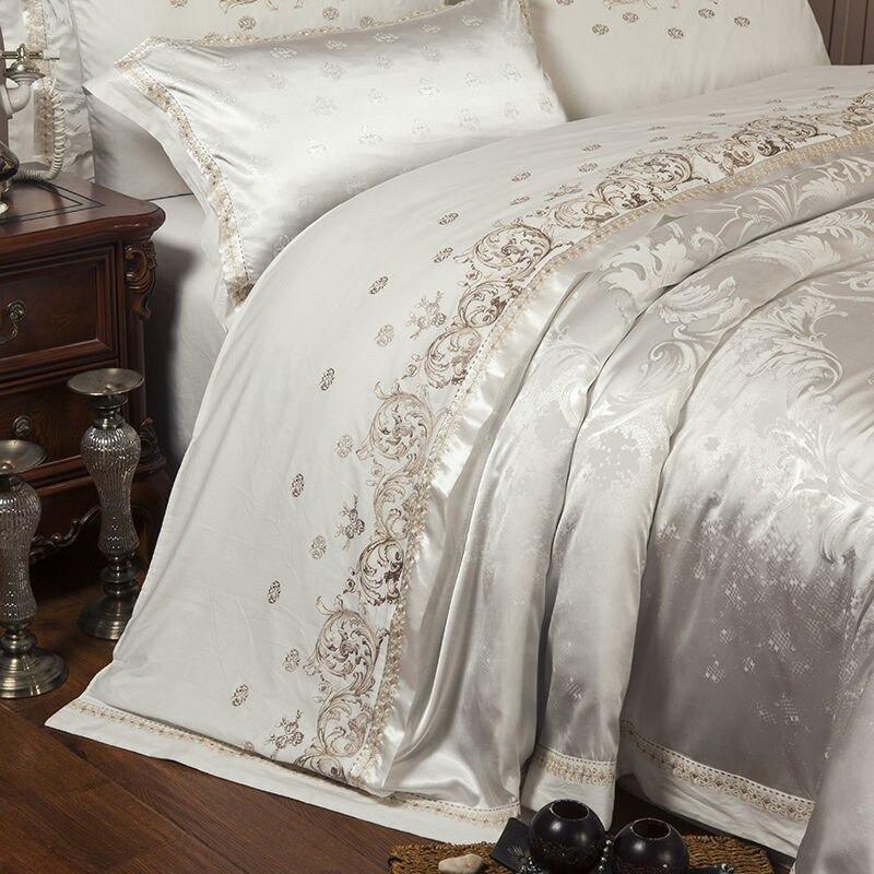 Luxury Jacquard Duvet Cover Set in Soft Egyptian Cotton – King Size, 500 Thread Count 4