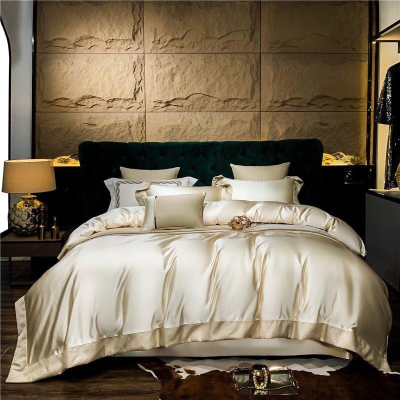 Luxury King Size Duvet Cover Set in 1200 Thread Count Egyptian Cotton 0