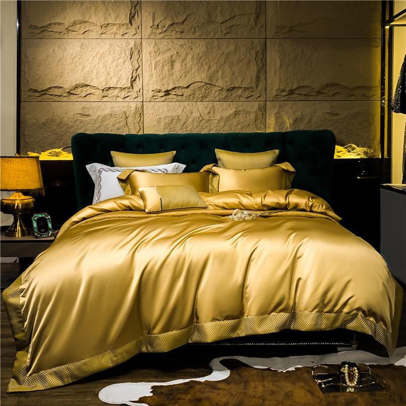 Luxury King Size Duvet Cover Set in 1200 Thread Count Egyptian Cotton 1