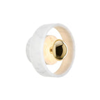 Marble Round LED Wall Light Polished Brass Finish Bathroom Sconce Home Decor Stack Clear 0