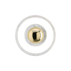 Marble Round LED Wall Light Polished Brass Finish Bathroom Sconce Home Decor Stack Clear 3